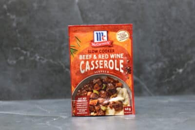 SLOW COOKER BEEF & RED WINE CASSEROLE